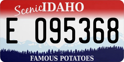 ID license plate E095368