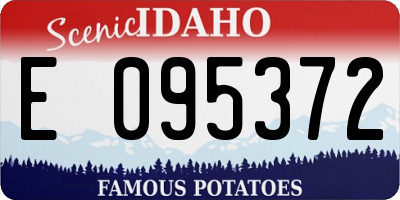 ID license plate E095372
