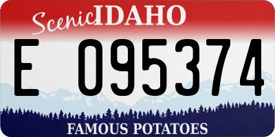 ID license plate E095374