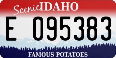 ID license plate E095383