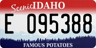 ID license plate E095388