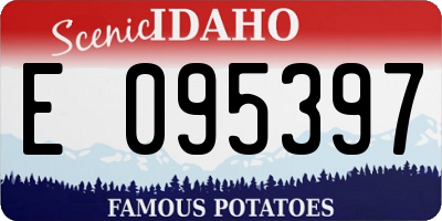 ID license plate E095397
