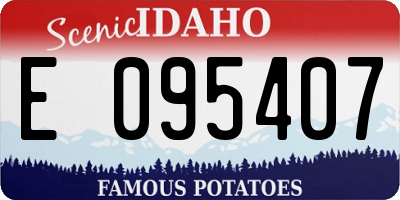 ID license plate E095407