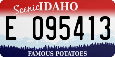 ID license plate E095413