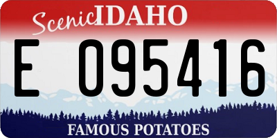 ID license plate E095416