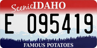 ID license plate E095419