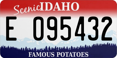 ID license plate E095432