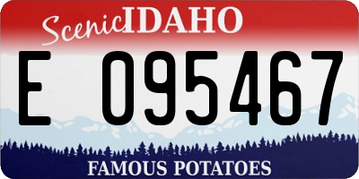 ID license plate E095467