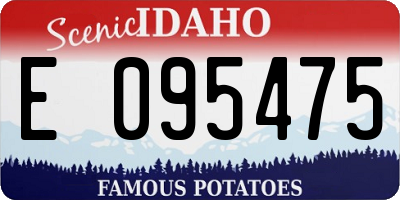 ID license plate E095475