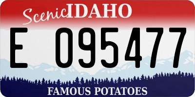 ID license plate E095477