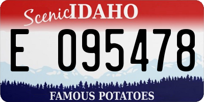 ID license plate E095478