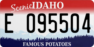ID license plate E095504
