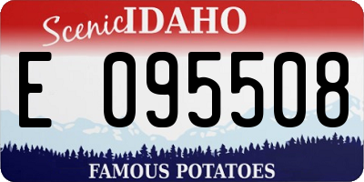ID license plate E095508