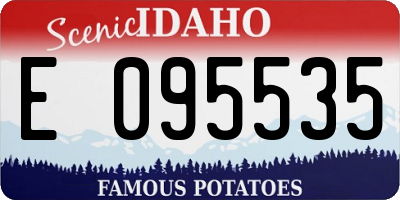 ID license plate E095535