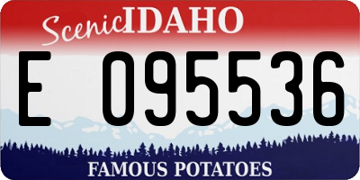 ID license plate E095536