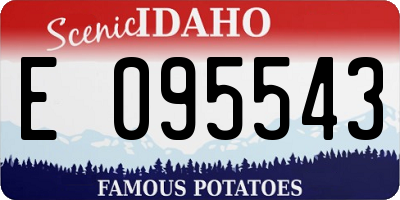 ID license plate E095543