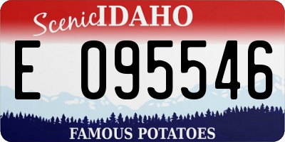ID license plate E095546