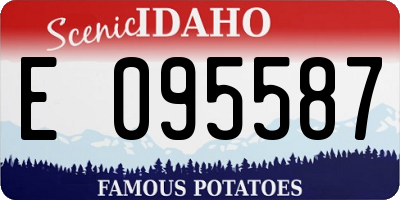 ID license plate E095587