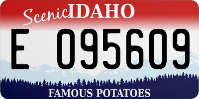ID license plate E095609