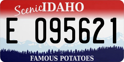 ID license plate E095621