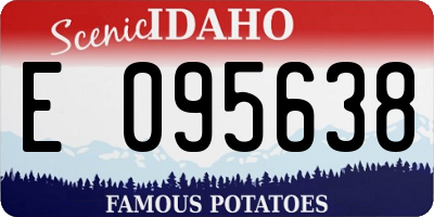 ID license plate E095638