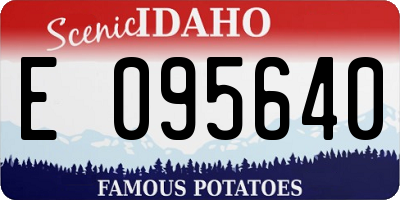 ID license plate E095640