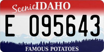 ID license plate E095643