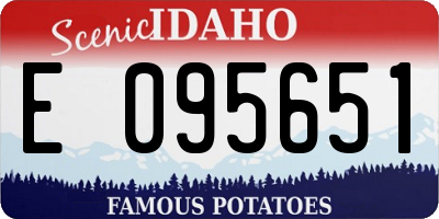 ID license plate E095651