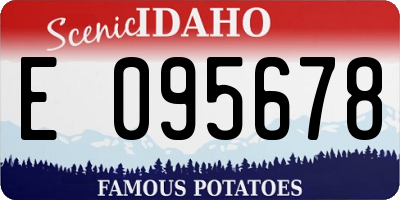 ID license plate E095678