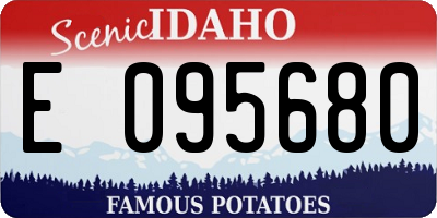 ID license plate E095680
