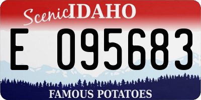 ID license plate E095683
