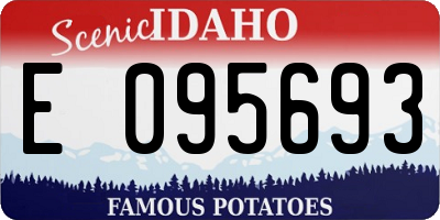 ID license plate E095693