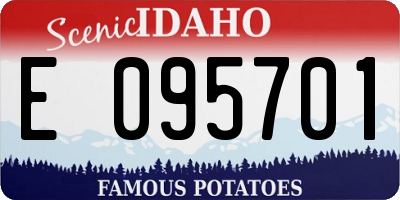 ID license plate E095701