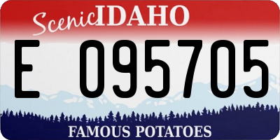 ID license plate E095705