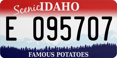ID license plate E095707