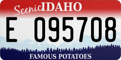 ID license plate E095708