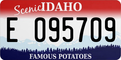 ID license plate E095709