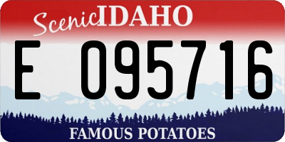 ID license plate E095716