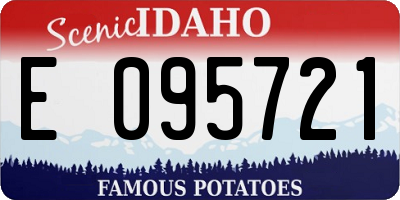 ID license plate E095721