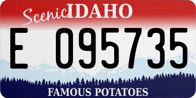 ID license plate E095735