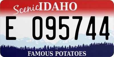 ID license plate E095744