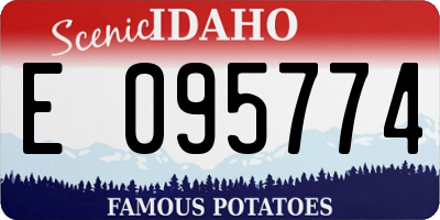 ID license plate E095774