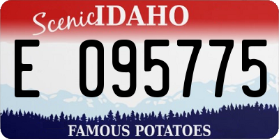 ID license plate E095775