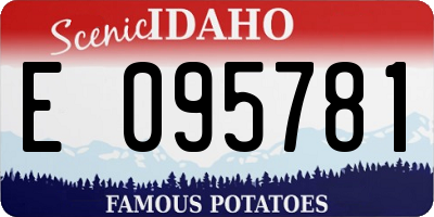 ID license plate E095781