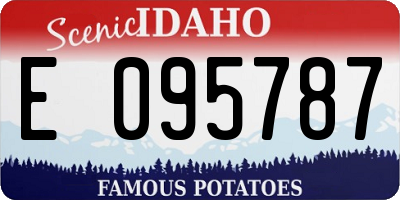 ID license plate E095787