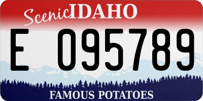 ID license plate E095789
