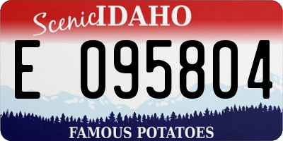 ID license plate E095804