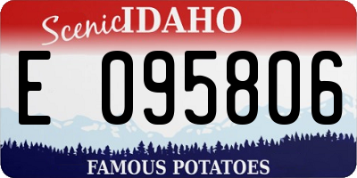 ID license plate E095806