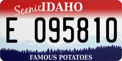 ID license plate E095810