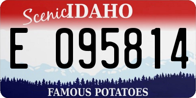 ID license plate E095814